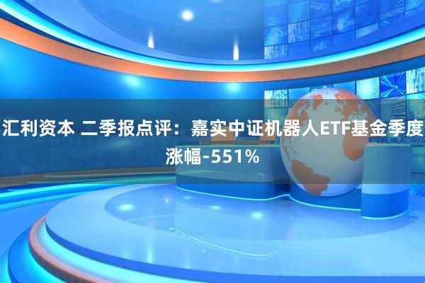 汇利资本 二季报点评：嘉实中证机器人ETF基金季度涨幅-551%